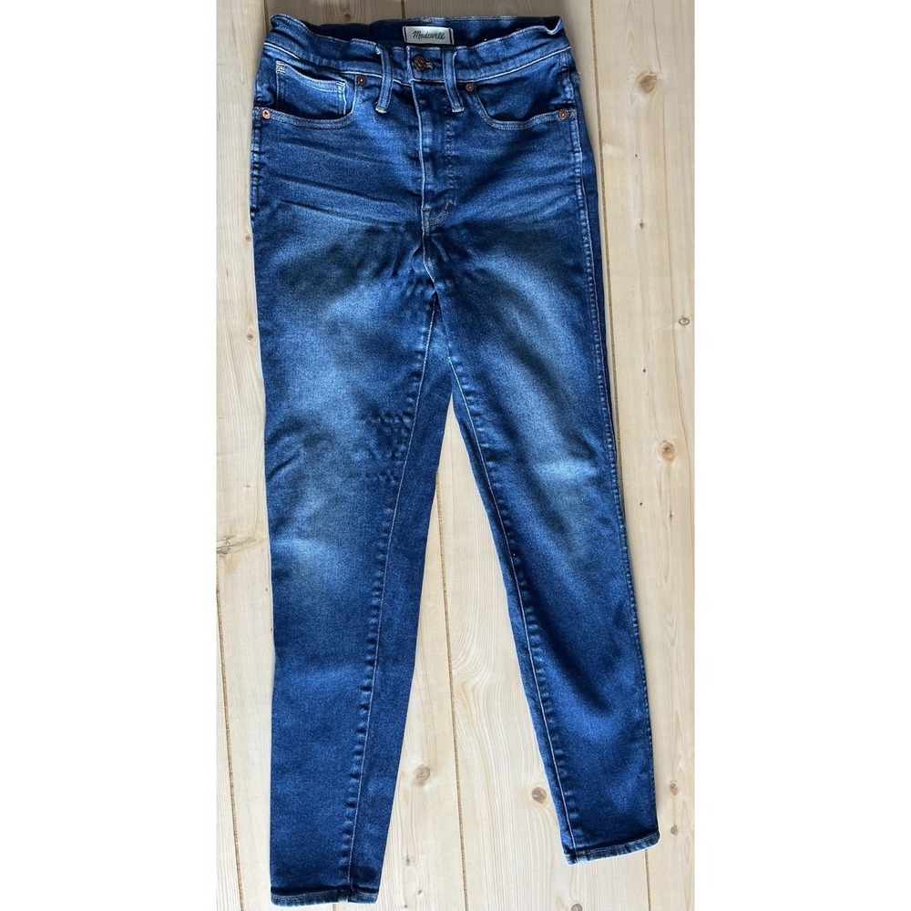 Madewell High-Rise Jeans Size 28 Blue Stretch Denim Women's - Discounted Flaw - Picture 2 of 6